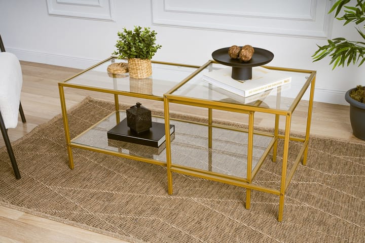 Sohvapöytä Sevay 90 cm - Kulta - Sohvapöytä
