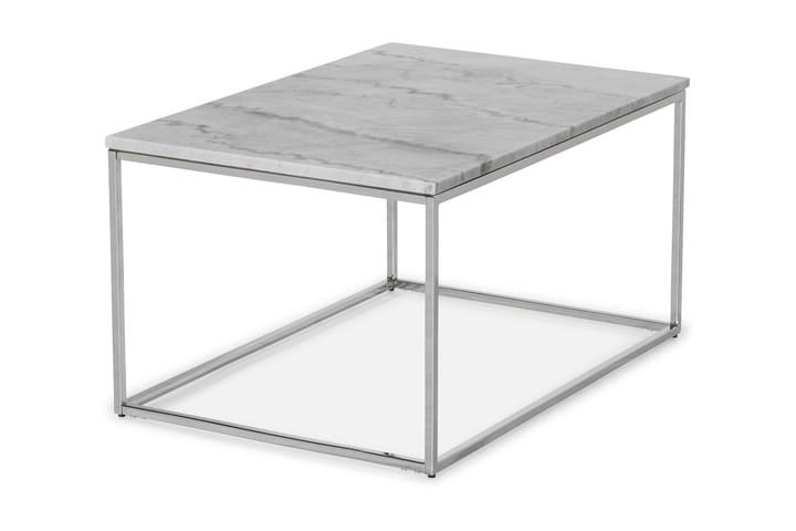 Sohvapöytä Titania 90 cm Marmori - Harmaa/Kromi - Marmoripöydät - Sohvapöytä