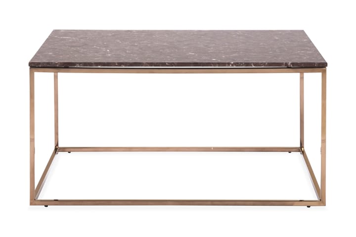 Sohvapöytä Titania 90 cm Marmori - Punainen/Kupari - Marmoripöydät - Sohvapöytä