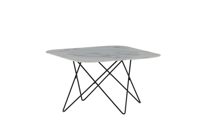 Sohvapöytä Tristar 80 cm Marmori/Valkoinen/Musta - Marmoripöydät - Sohvapöytä
