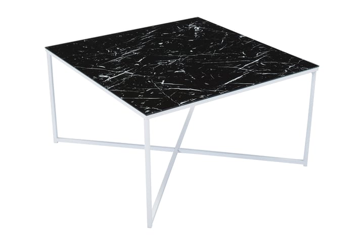 Sohvapöytä Valeria 80 cm Marmorikuvio - Musta - Marmoripöydät - Sohvapöytä