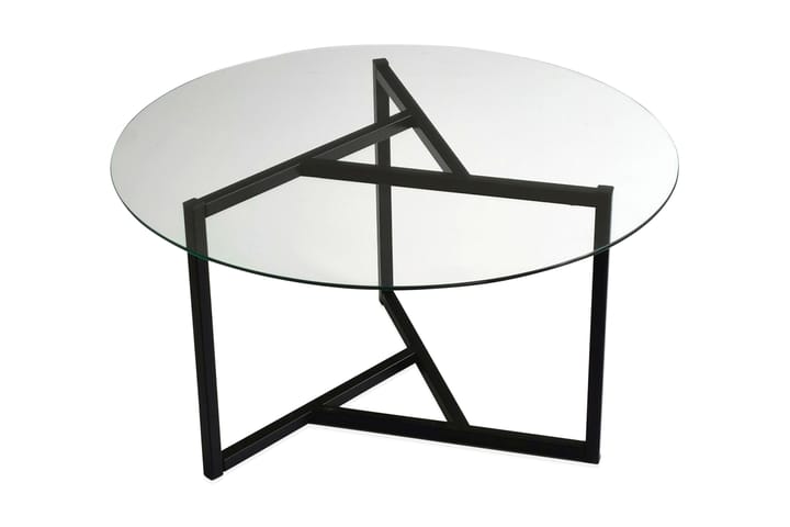 Sohvapöytä Vallsbo 75 cm Pyöreä X-jalat - Savunvärinen - Sohvapöytä