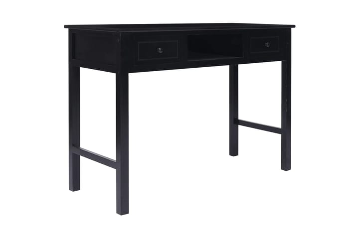 beBasic Työpöytä musta 108x45x76 cm täysi keisaripuu - Musta - Tietokonepöytä
 - Kirjoituspöytä