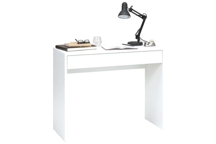 FMD Työpöytä leveällä vetolaatikolla 100x40x80 cm valkoinen - Valkoinen - Tietokonepöytä
 - Kirjoituspöytä