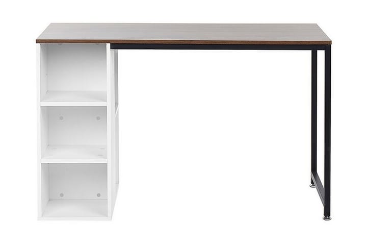 Kirjoituspöytä Silvelle 120 cm Säilytyksellä - Tumma Puu/Valkoinen - Tietokonepöytä
 - Kirjoituspöytä
