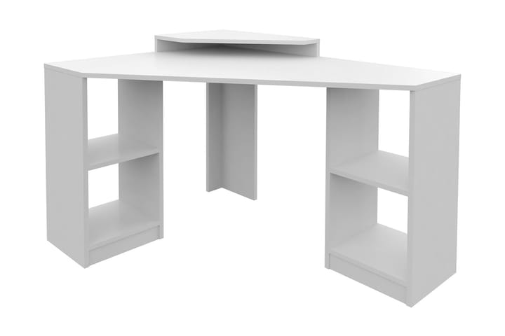 Kirjoituspöytä Zakkum 90x76,8x120 cm Säilytyksellä - Valkoinen - Kirjoituspöytä - Tietokonepöytä