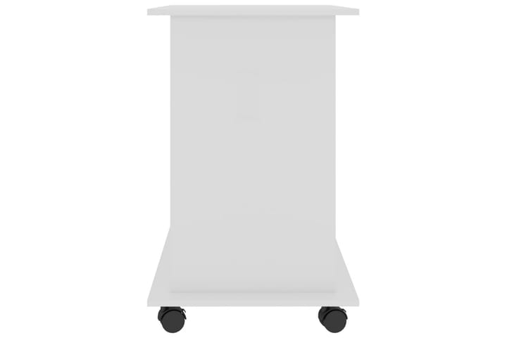 Tietokonepöytä korkeakiilto valkoinen 80x50x75 cm lastulevy - Valkoinen - Tietokonepöytä
 - Kirjoituspöytä