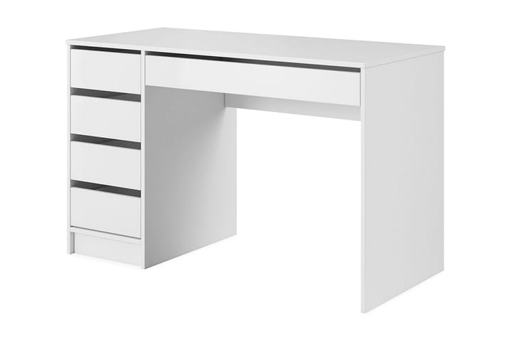 Moon Kirjoituspöytä 120 cm Säilytyksellä 5 laatikkoa - Valkoinen - Kirjoituspöytä - Tietokonepöytä