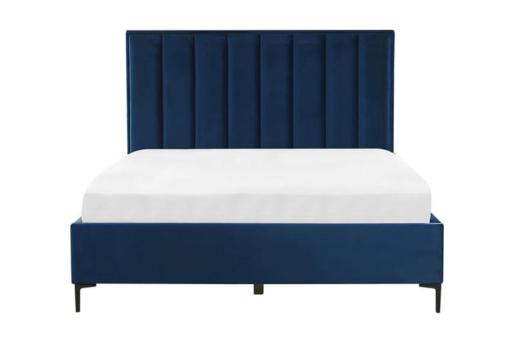 Parisänky säilytyksellä 160x200 cm SEZANNE - Sininen - Sängyt säilytystilalla