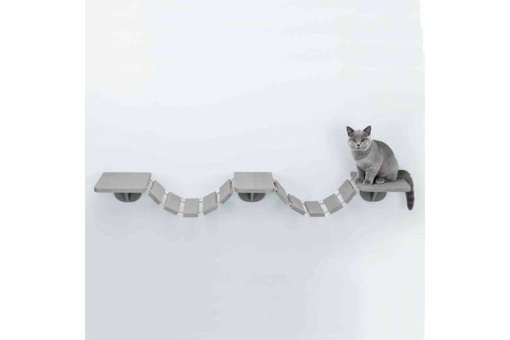 TRIXIE Seinään asennettavat kissan kiipeilytikkaat 150x30 cm - Harmaa - Petauspatja & sijauspatja