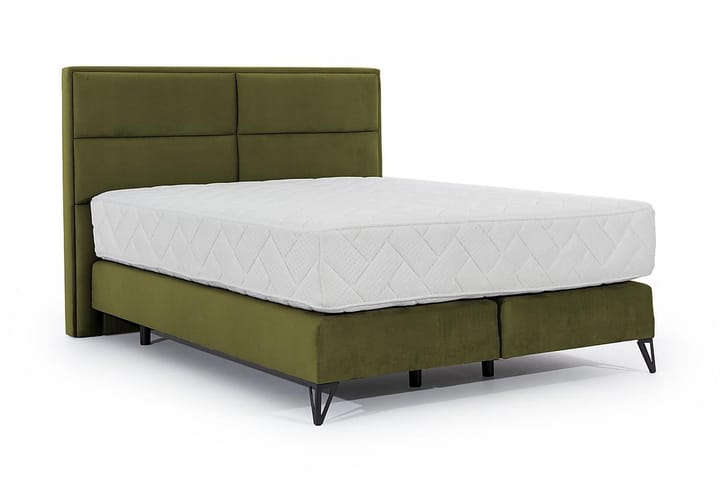 Sänkypaketti Runkosänky Kazuya 140x200 cm - Oliivinvihreä - Runkopatjasängyt - Sänkypaketti