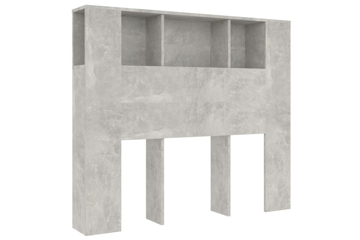 beBasic Sängynpääty säilytystilalla betoninharmaa 120x18,5x104,5 cm - Harmaa - Sängynpääty