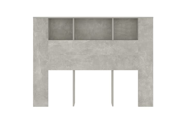 beBasic Sängynpääty säilytystilalla betoninharmaa 140x18,5x104,5 cm - Harmaa - Sängynpääty