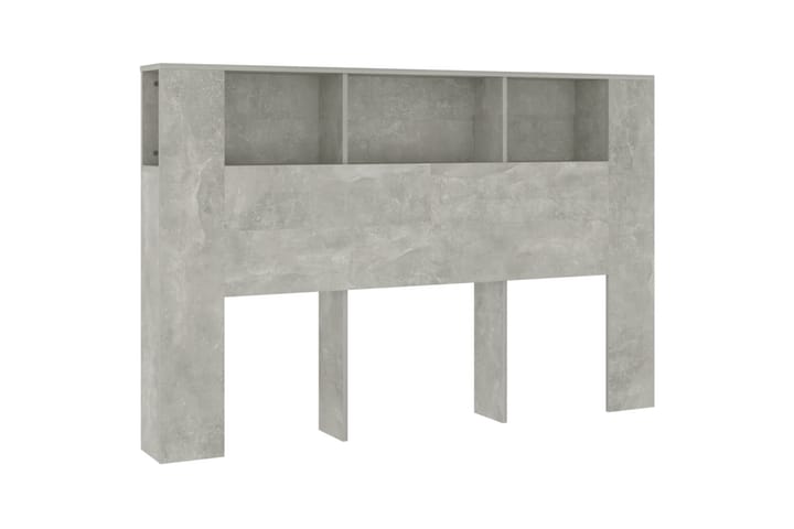beBasic Sängynpääty säilytystilalla betoninharmaa 160x18,5x104,5 cm - Harmaa - Sängynpääty