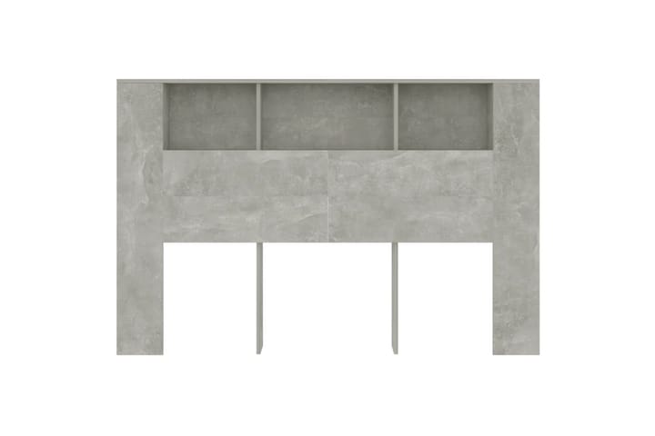 beBasic Sängynpääty säilytystilalla betoninharmaa 160x18,5x104,5 cm - Harmaa - Sängynpääty