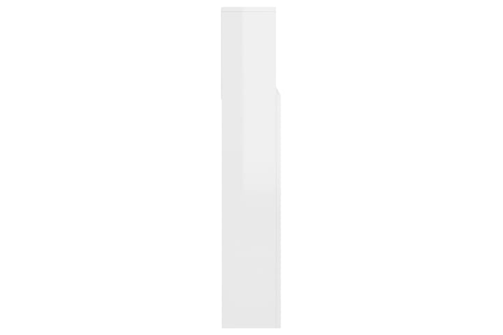 beBasic Sängynpääty säilytystilalla korkeakiilto valk. 140x19x103,5 cm - Valkoinen - Sängynpääty
