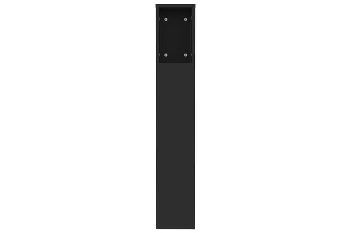 beBasic Sängynpääty säilytystilalla musta 120x18,5x104,5 cm - Musta - Sängynpääty