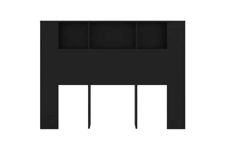 beBasic Sängynpääty säilytystilalla musta 140x18,5x104,5 cm - Musta - Sängynpääty