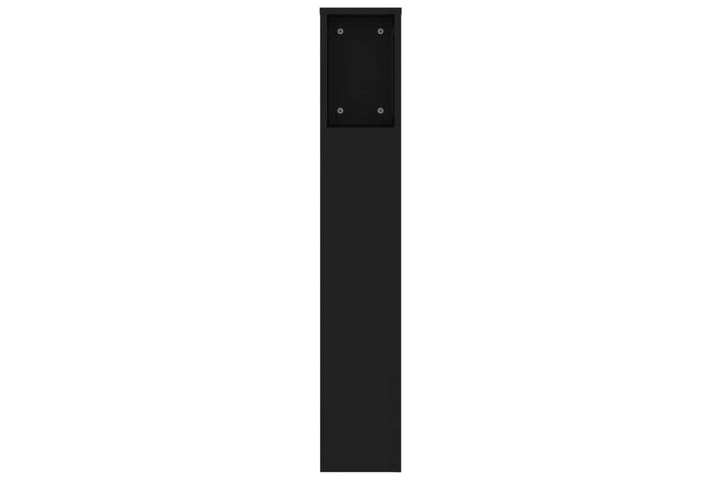 beBasic Sängynpääty säilytystilalla musta 140x18,5x104,5 cm - Musta - Sängynpääty