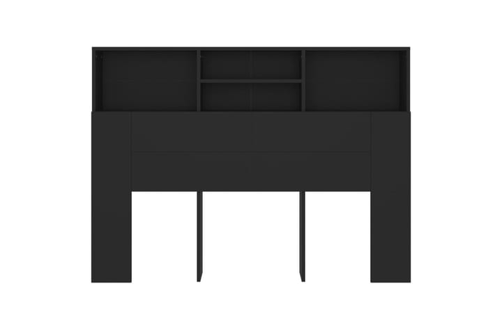 beBasic Sängynpääty säilytystilalla musta 140x19x103,5 cm - Musta - Sängynpääty