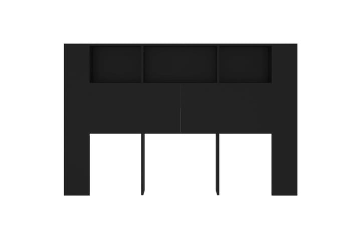 beBasic Sängynpääty säilytystilalla musta 160x18,5x104,5 cm - Musta - Sängynpääty