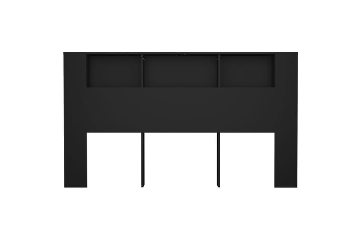 beBasic Sängynpääty säilytystilalla musta 180x18,5x104,5 cm - Musta - Sängynpääty