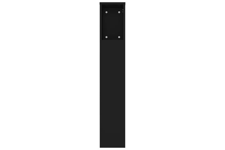 beBasic Sängynpääty säilytystilalla musta 180x18,5x104,5 cm - Musta - Sängynpääty