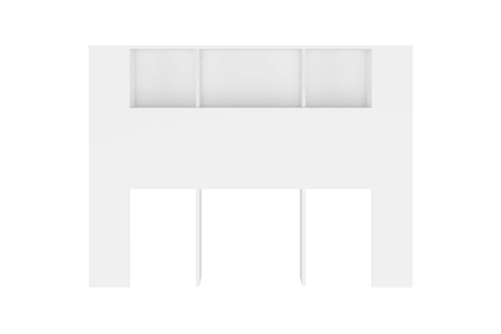 beBasic Sängynpääty säilytystilalla valkoinen 140x18,5x104,5 cm - Valkoinen - Sängynpääty