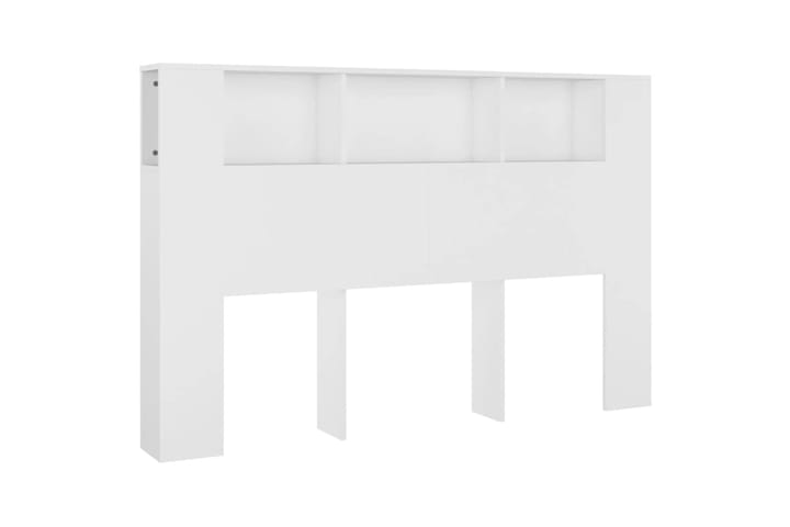 beBasic Sängynpääty säilytystilalla valkoinen 160x18,5x104,5 cm - Valkoinen - Sängynpääty