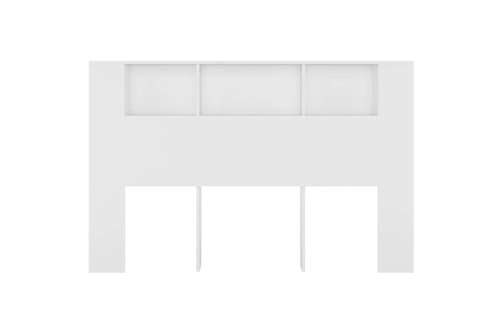 beBasic Sängynpääty säilytystilalla valkoinen 160x18,5x104,5 cm - Valkoinen - Sängynpääty