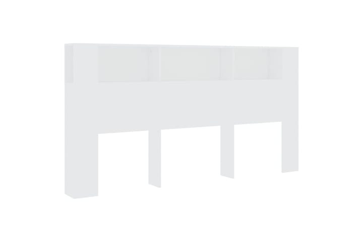 beBasic Sängynpääty säilytystilalla valkoinen 200x18,5x104,5 cm - Valkoinen - Sängynpääty