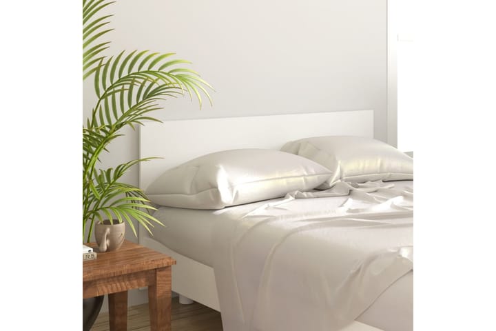 Sängynpääty valkoinen 160x1,5x80 cm tekninen puu - Valkoinen - Sängynpääty