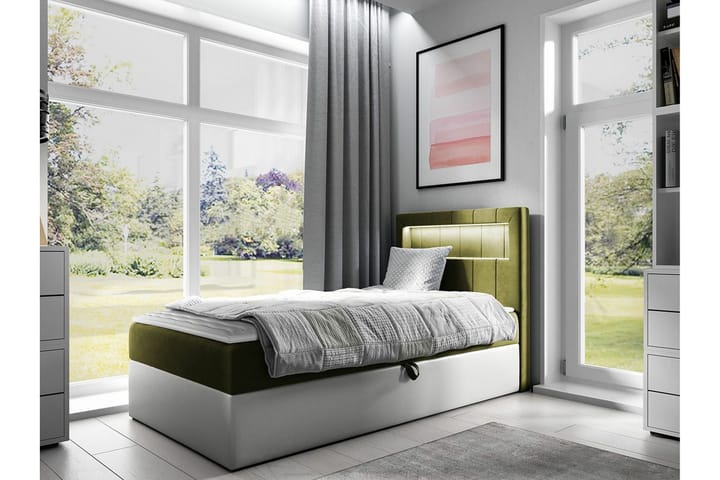 Sängynrunko Boisdale 100x200 cm - Grön/Vit - Sänkykehikot & sängynrungot