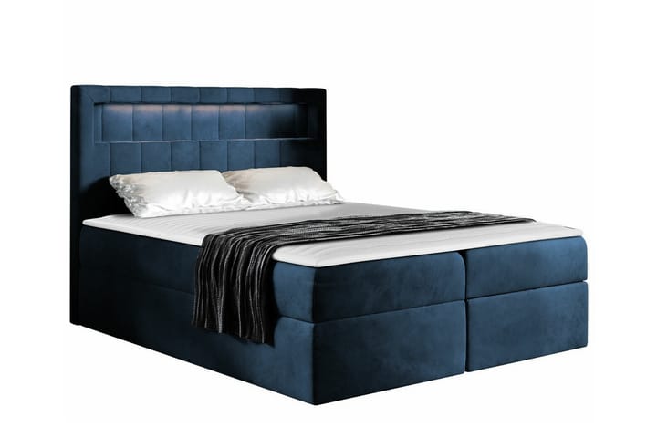 Sängynrunko Boisdale 200x200 cm - Tummansininen - Sänkykehikot & sängynrungot
