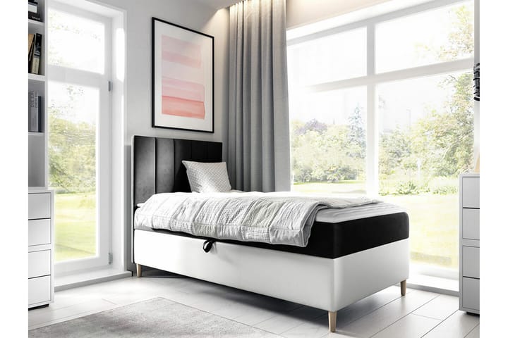Sängynrunko Boisdale 80x200 cm - Mustavalkoinen - Sänkykehikot & sängynrungot