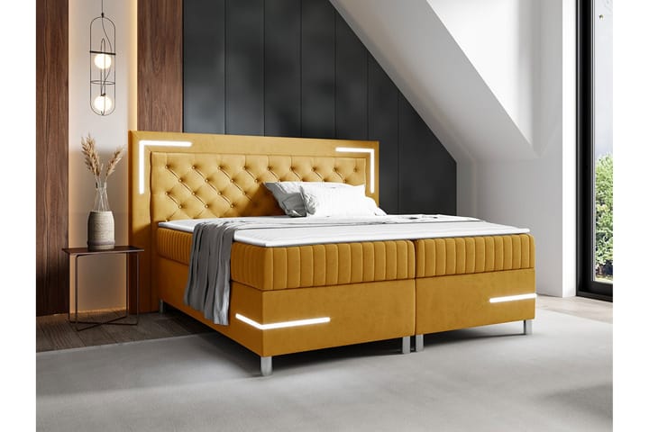 Sängynrunko Lillsel 120x200 cm - Keltainen - Sänkykehikot & sängynrungot