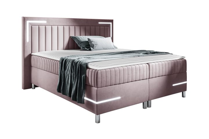 Sängynrunko Lillsel 180x200 cm - Vaaleanpunainen - Sänkykehikot & sängynrungot
