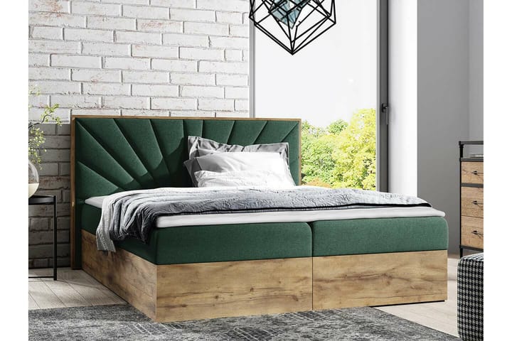 Sängynrunko Oberting 200x200 cm - Vihreä/ruskea - Sänkykehikot & sängynrungot