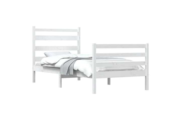 Sängynrunko täysi mänty 100x200 cm valkoinen - Valkoinen - Sänkykehikot & sängynrungot