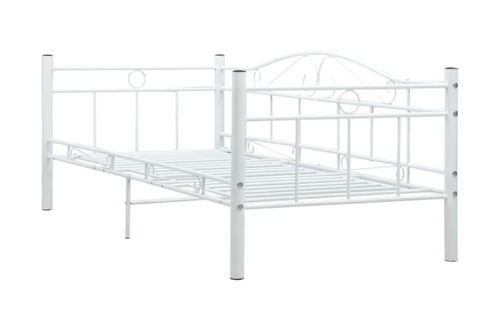 Päivävuoteenrunko valkoinen metalli 90x200 cm - Valkoinen - Sänkykehikot & sängynrungot