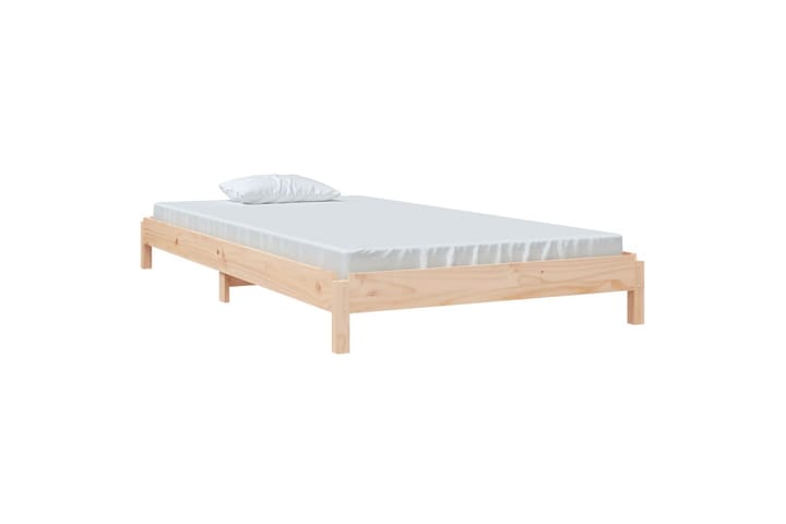 Pinottava sänky 80x200 cm täysi mänty - Ruskea - Sänkykehikot & sängynrungot