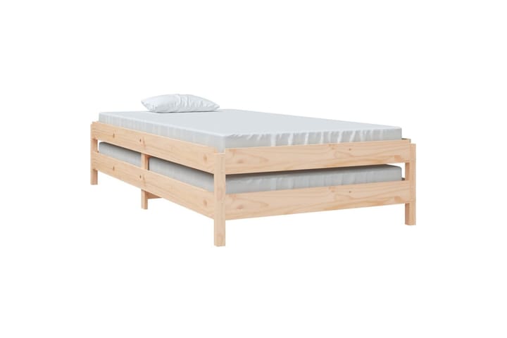 Pinottava sänky 80x200 cm täysi mänty - Ruskea - Sänkykehikot & sängynrungot