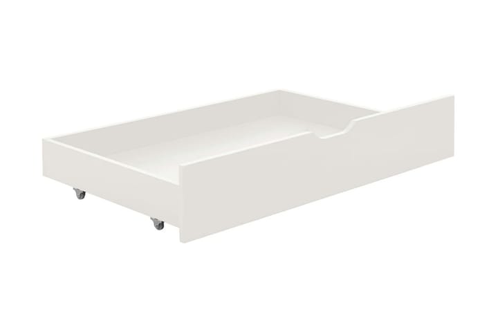 Sängynrunko 2 vetolaatikolla valkoinen täysi mänty 90x200 cm - Sänkykehikot & sängynrungot