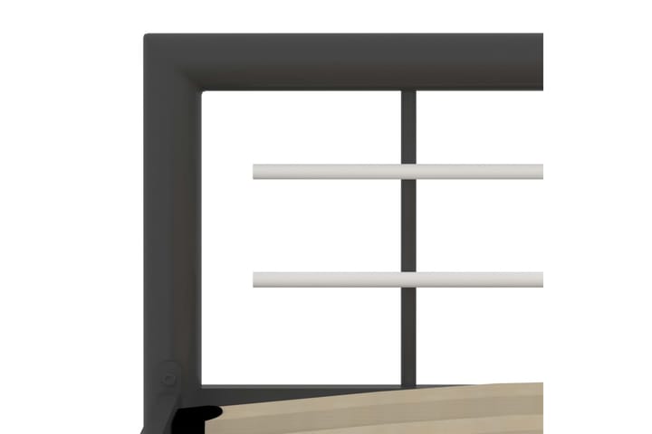 Sängynrunko harmaa ja valkoinen metalli 100x200 cm - Harmaa - Sänkykehikot & sängynrungot