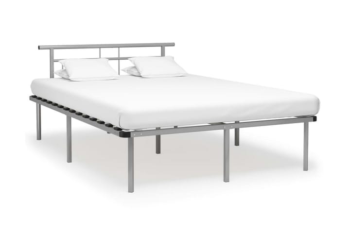 Sängynrunko harmaa metalli 140x200 cm - Sänkykehikot & sängynrungot