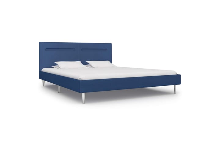 Sängynrunko LED-valolla sininen kangas 150x200 cm - Sininen - Sänkykehikot & sängynrungot