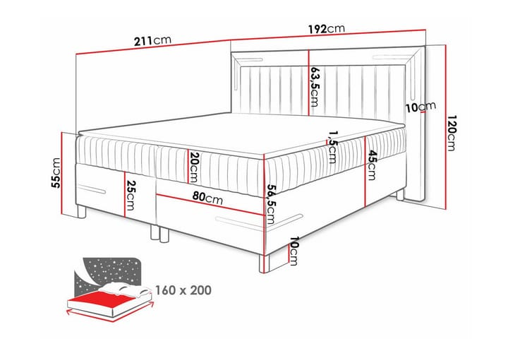 Sängynrunko Lillsel 160x200 cm - Tummanruskea - Sänkykehikot & sängynrungot