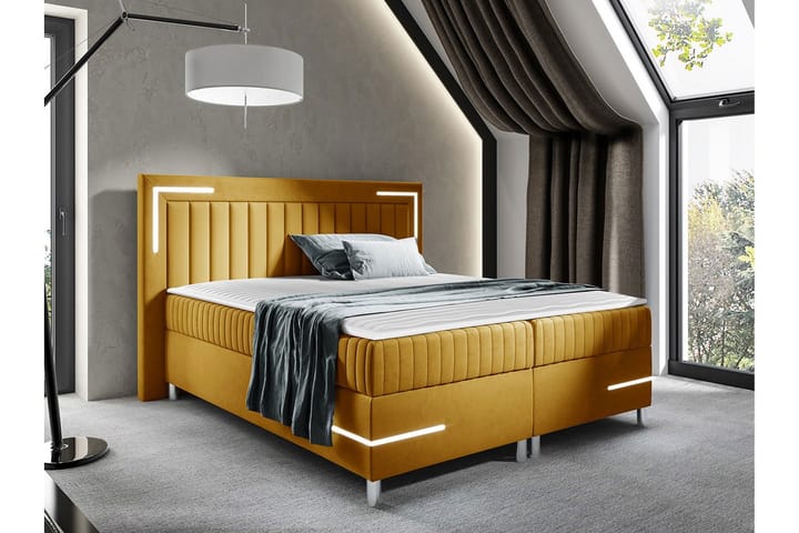Sängynrunko Lillsel 180x200 cm - Keltainen - Sänkykehikot & sängynrungot