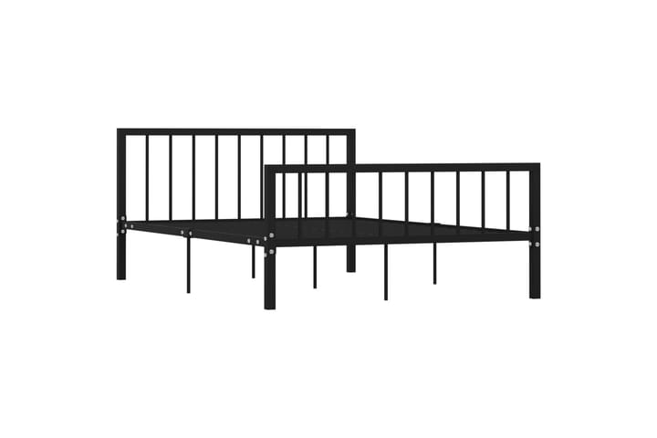 Sängynrunko musta metalli 140x200 cm - Sänkykehikot & sängynrungot