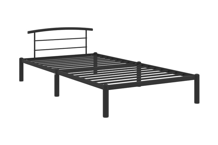 Sängynrunko musta metalli 90x200 cm - Musta - Sänkykehikot & sängynrungot